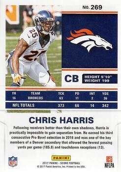 2017 Score - Red #269 Chris Harris Back