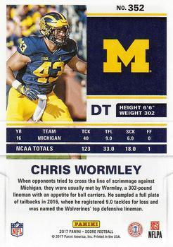 2017 Score - Red #352 Chris Wormley Back