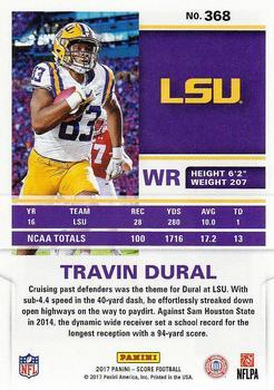 2017 Score - Red #368 Travin Dural Back