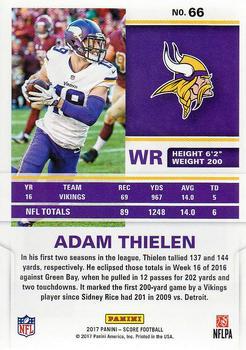 2017 Score - Red Zone #66 Adam Thielen Back