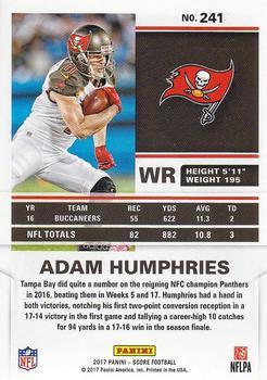 2017 Score - Scorecard #241 Adam Humphries Back