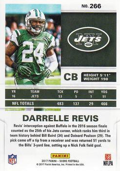 2017 Score - Scorecard #266 Darrelle Revis Back