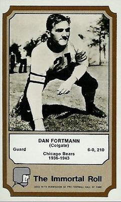 1974 Fleer Football Patches - Immortal Roll #NNO Dan Fortmann Front