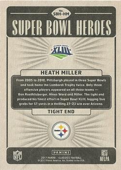 2017 Panini Classics - Super Bowl Heroes Gold #SBH-HM Heath Miller Back