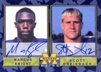 2002 TK Legacy Michigan Wolverines - Mates Autographs #MM30 Marcus Knight / Scott Dreisbach Front