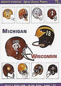 2002 TK Legacy Michigan Wolverines - Program Covers #PC46 1969 vs Wisconsin Front