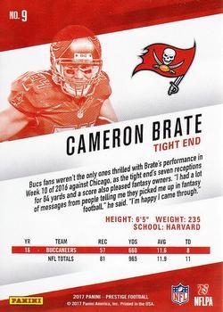 2017 Panini Prestige - Xtra Points Bronze #9 Cameron Brate Back