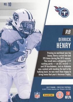 2017 Panini Prestige - Alma Maters #10 Derrick Henry Back