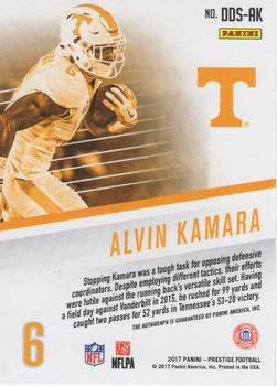 2017 Panini Prestige - Draft Day Signatures #DDS-AK Alvin Kamara Back