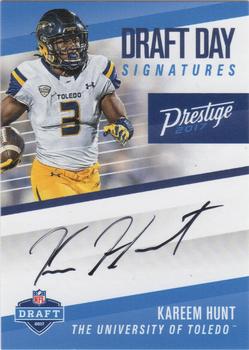 2017 Panini Prestige - Draft Day Signatures #DDS-KH Kareem Hunt Front