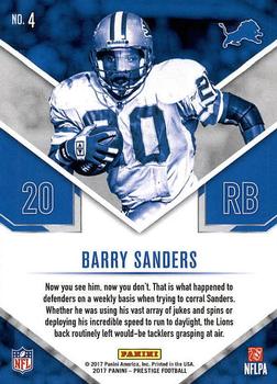 2017 Panini Prestige - Stars of the NFL #4 Barry Sanders Back