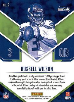 2017 Panini Prestige - Stars of the NFL #5 Russell Wilson Back