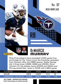 2017 Panini Unparalleled #57 DeMarco Murray Back