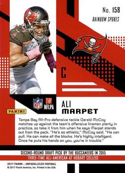 2017 Panini Unparalleled #158 Ali Marpet Back