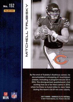 2017 Donruss Elite - Gold #152 Mitchell Trubisky Back