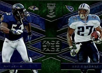 2017 Donruss Elite - Face to Face Green #15 Eddie George / Ray Lewis Front