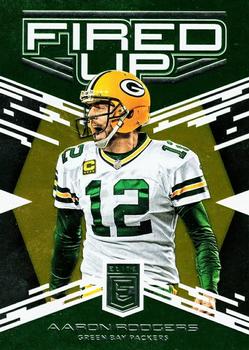 2017 Donruss Elite - Fired Up Green #1 Aaron Rodgers Front