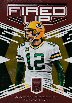 2017 Donruss Elite - Fired Up Red #1 Aaron Rodgers Front