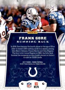 2017 Panini - Black #28 Frank Gore Back