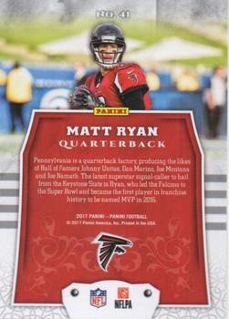 2017 Panini - Chivalry #41 Matt Ryan Back