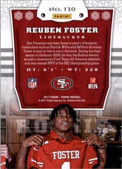 2017 Panini - Chivalry #130 Reuben Foster Back