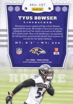 2017 Panini - Chivalry #157 Tyus Bowser Back