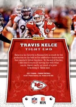 2017 Panini - Knight’s Templar Foil #26 Travis Kelce Back