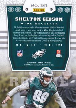 2017 Panini - Red #183 Shelton Gibson Back