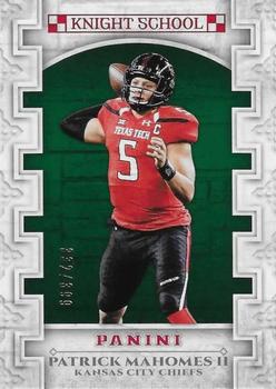 2017 Panini - Knight School Green #KNS-PM Patrick Mahomes II Front