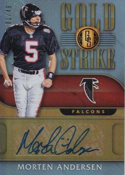 2017 Panini Gold Standard - Gold Strike Platinum #GST-MA Morten Andersen Front