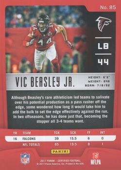 2017 Panini Certified - Mirror #85 Vic Beasley Jr. Back