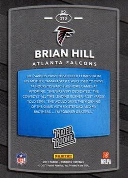 2017 Donruss - Jersey Number #310 Brian Hill Back