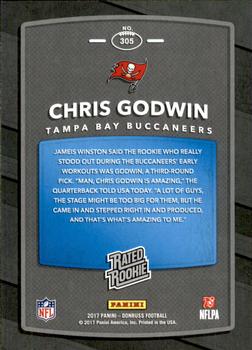 2017 Donruss - Press Proof Black #305 Chris Godwin Back