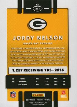 2017 Donruss - Stat Line Season #253 Jordy Nelson Back