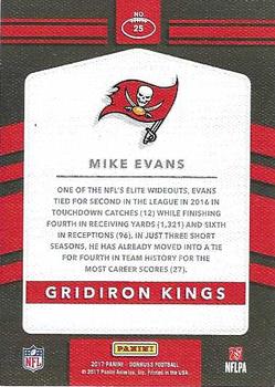 2017 Donruss - Gridiron Kings Studio Series #25 Mike Evans Back