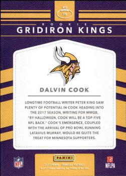 2017 Donruss - Rookie Gridiron Kings #15 Dalvin Cook Back