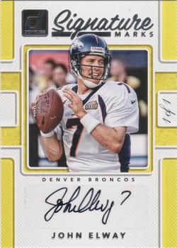 2017 Donruss - Signature Marks Yellow #SM-JEL John Elway Front