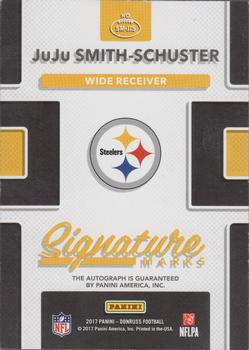 2017 Donruss - Signature Marks Yellow #SM-JJS JuJu Smith-Schuster Back