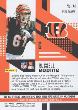 2017 Panini Unparalleled - Lime Green #41 Russell Bodine Back