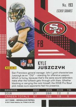 2017 Panini Unparalleled - Lime Green #193 Kyle Juszczyk Back