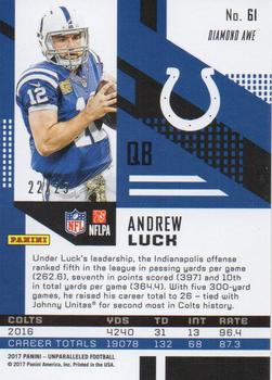 2017 Panini Unparalleled - Teal #61 Andrew Luck Back