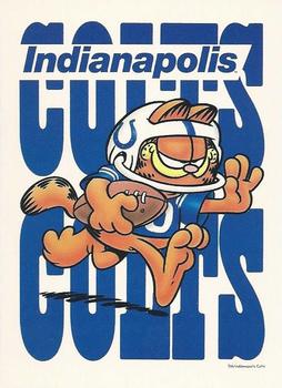 1990 Argus Garfield NFL Team Schedule Cards #NNO Indianapolis Colts Front