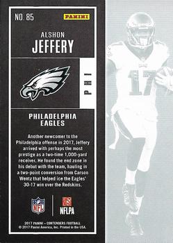 2017 Panini Contenders #85 Alshon Jeffery Back