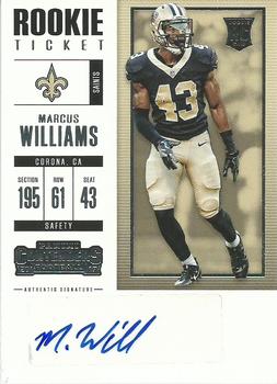 2017 Panini Contenders #196 Marcus Williams Front