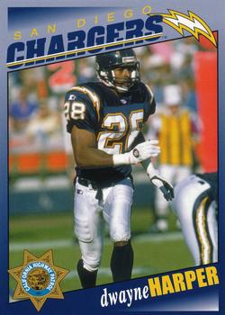 1998 San Diego Chargers Police #13 Dwayne Harper Front