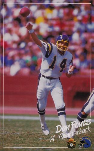 1988 San Diego Chargers Smokey #NNO Dan Fouts Front