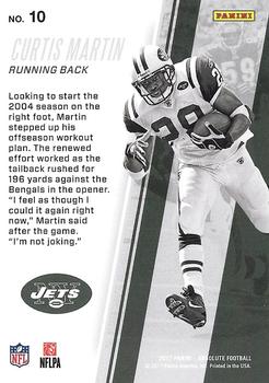 2017 Panini Absolute - Kickoff #10 Curtis Martin Back