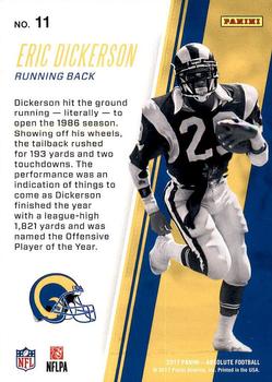 2017 Panini Absolute - Kickoff Retail #11 Eric Dickerson Back