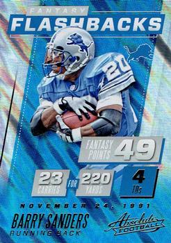 2017 Panini Absolute - Fantasy Flashbacks #6 Barry Sanders Front