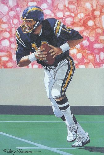 1993 Goal Line Hall of Fame Art Collection #126 Dan Fouts Front
